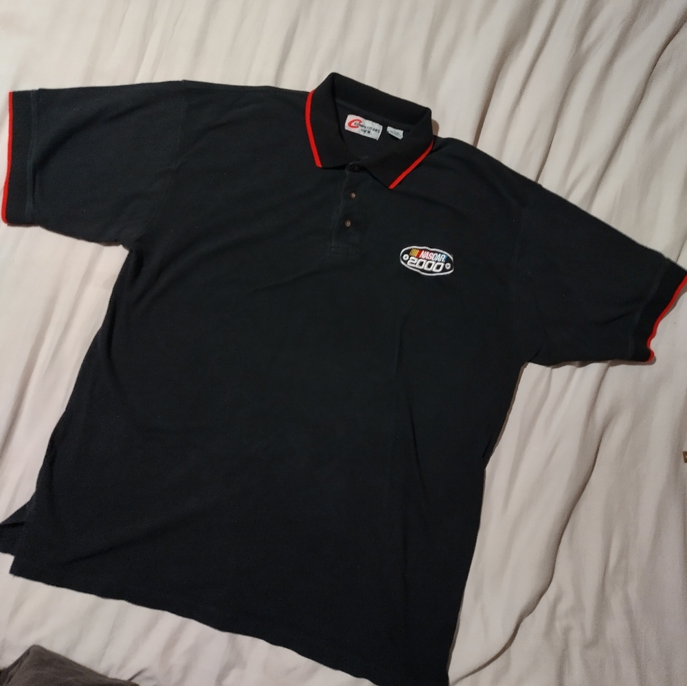 NASCAR 2000 polo shirt competitors view mens L